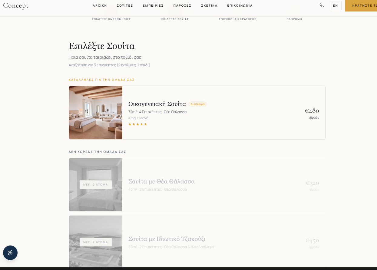 Tourism & Hospitality website design concept
