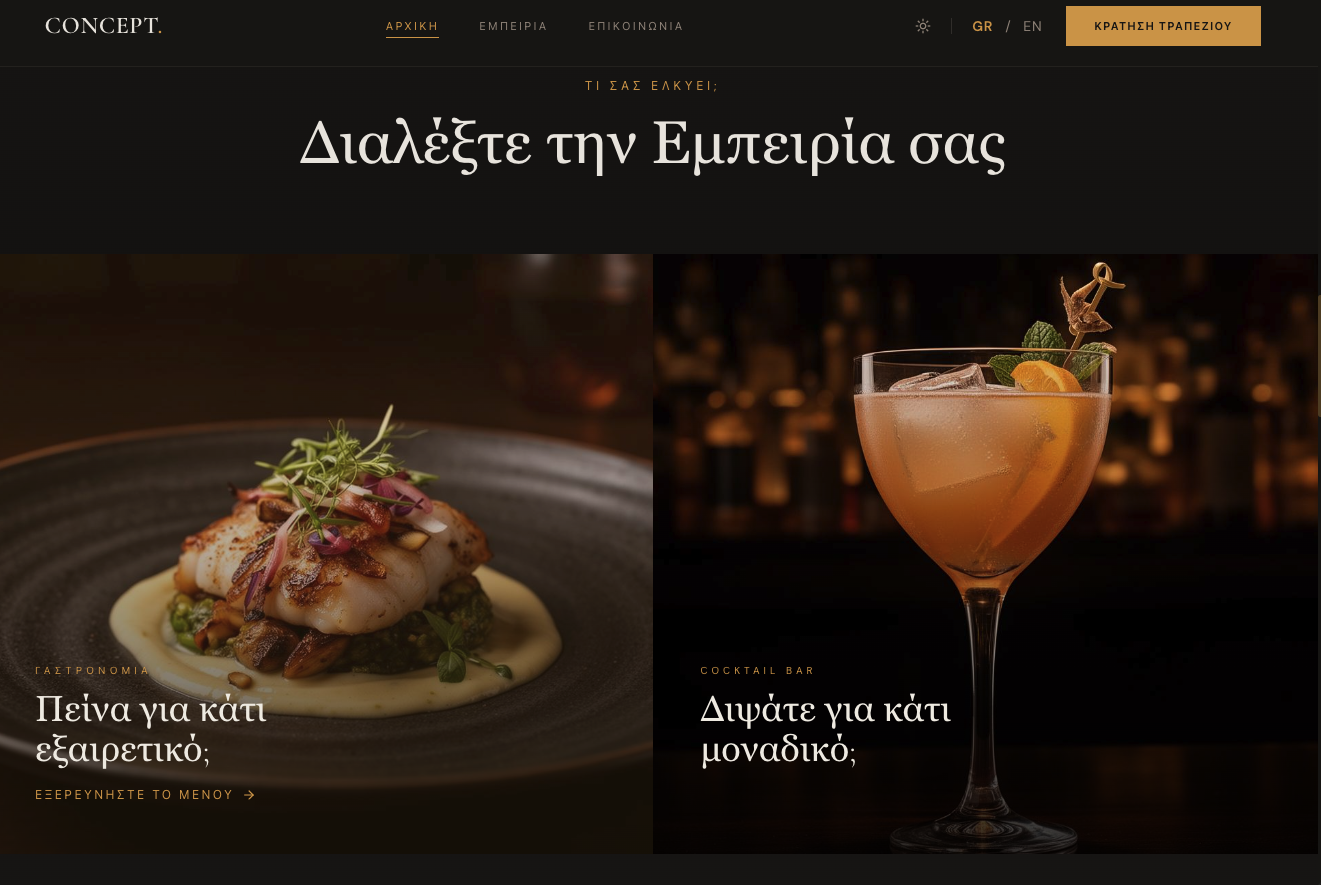 Tourism & Hospitality website design concept