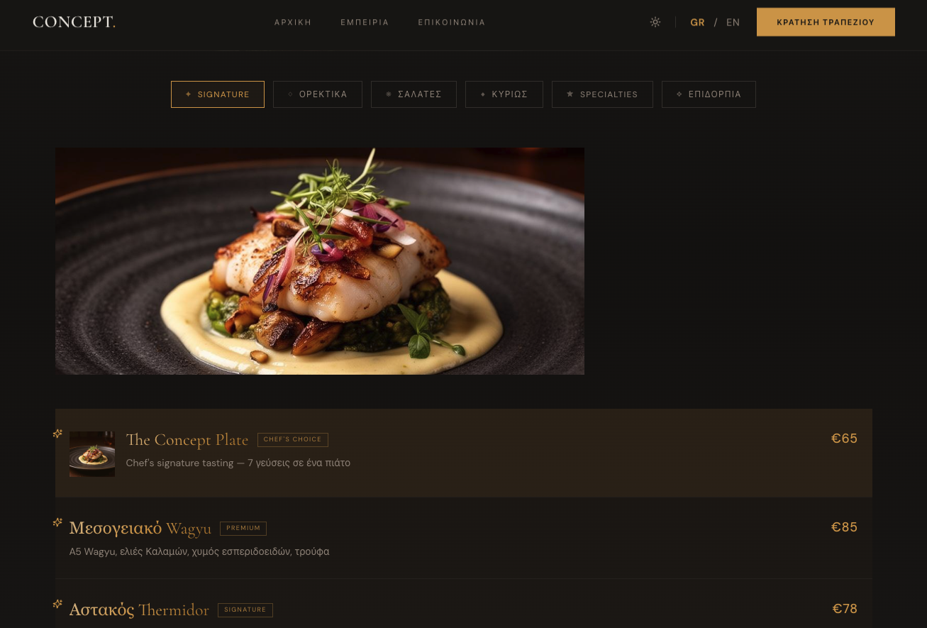 Tourism & Hospitality website design concept