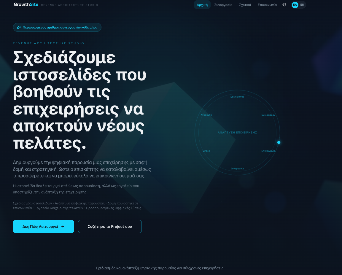 Startups & SaaS website design concept