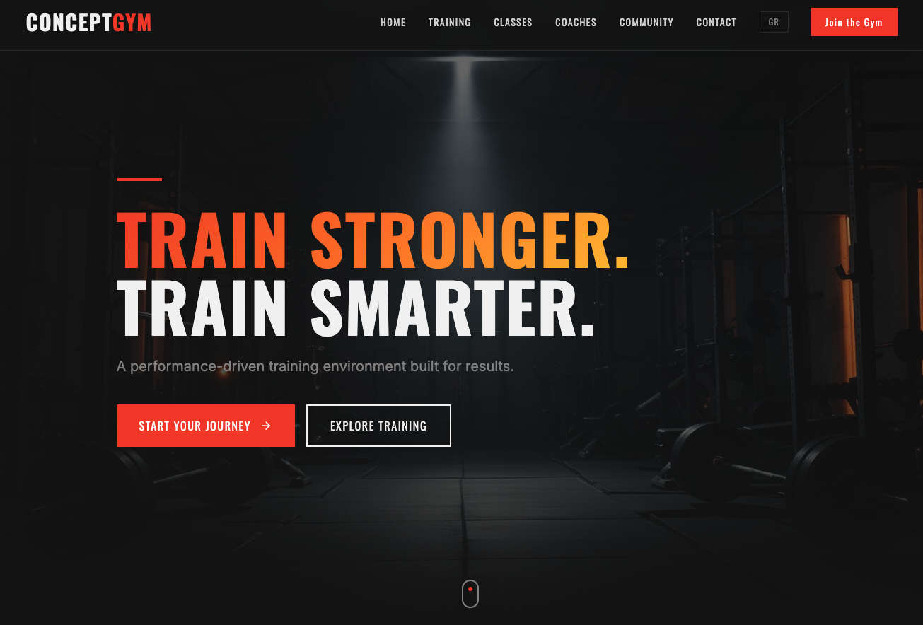 Wellness & Fitness website design concept