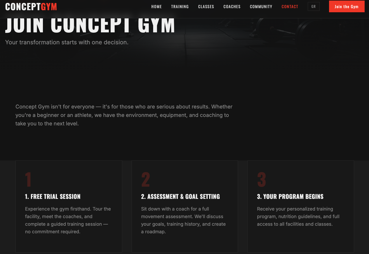 Wellness & Fitness website design concept