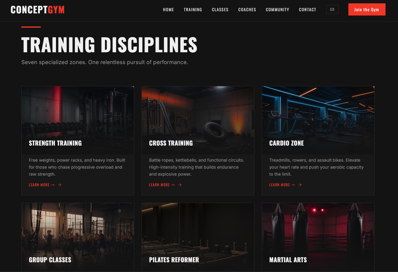 Wellness & Fitness website design concept