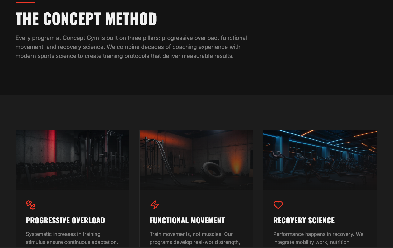 Wellness & Fitness website design concept