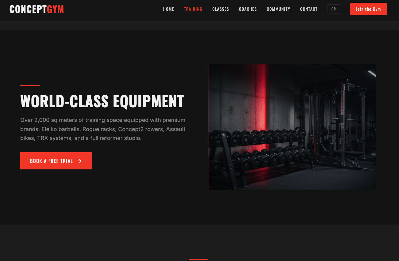 Wellness & Fitness website design concept
