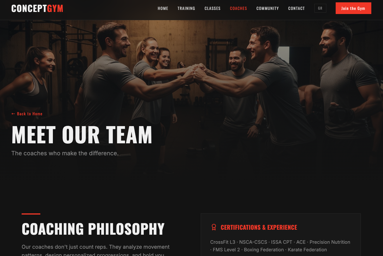 Wellness & Fitness website design concept