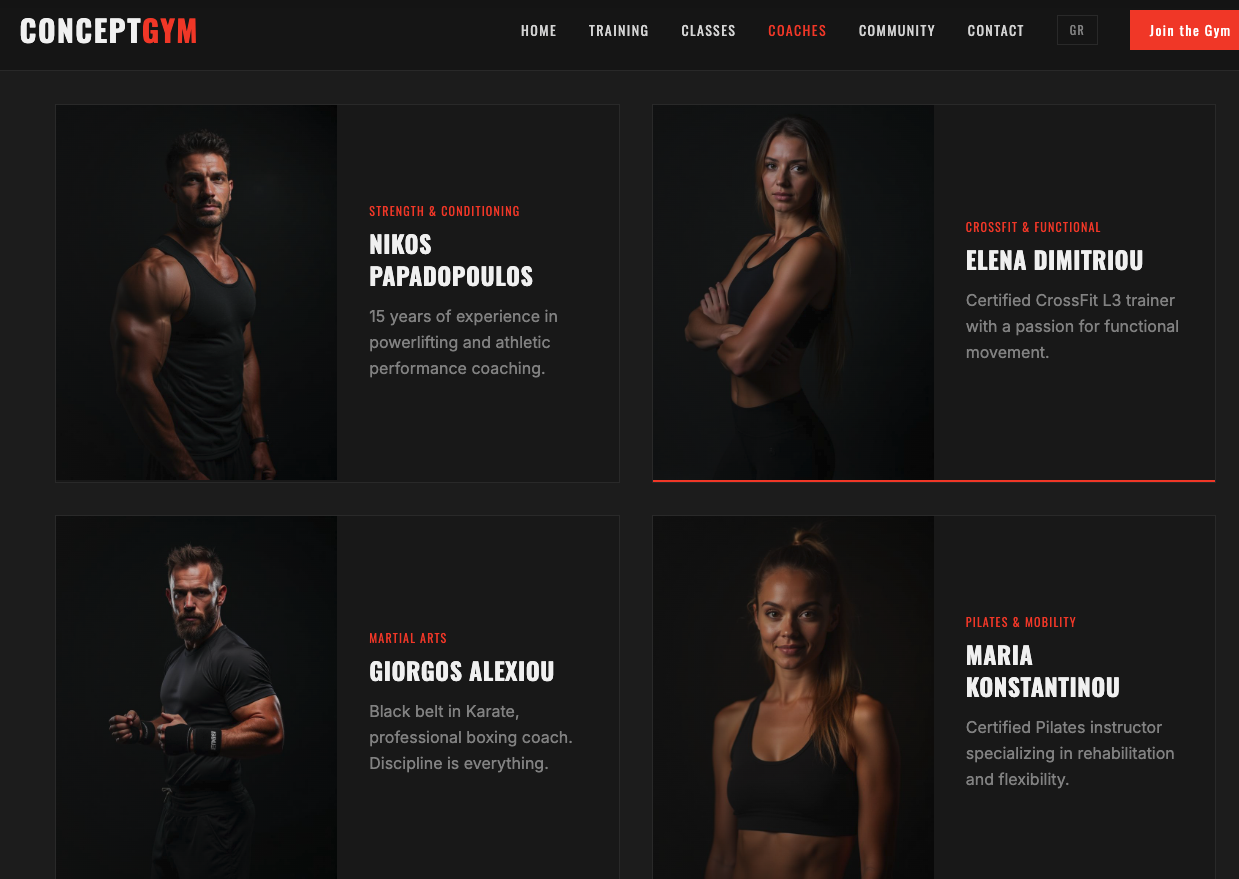 Wellness & Fitness website design concept